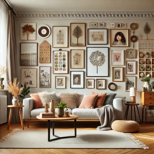 7. A cozy modern living room with personalized decor 7. A cozy modern living room with personalized decor